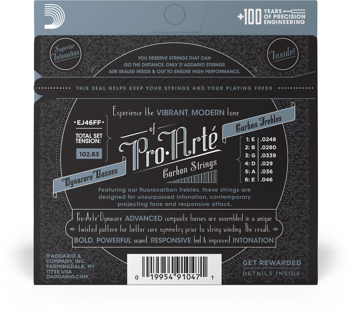 EJ46FF PRO ARTE STRING SET FOR CLASSICAL GUITAR STRONG PULL