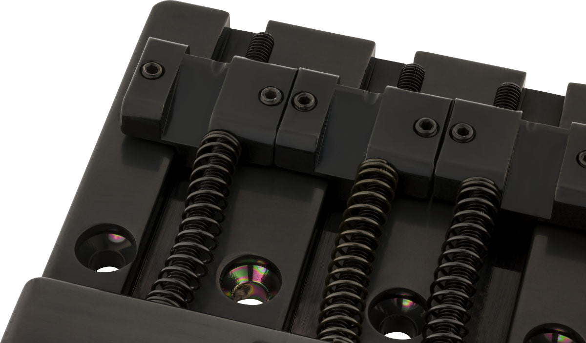 Fender Gruppo ponte per basso a 4 corde HiMass con sellette in ottone Nero
