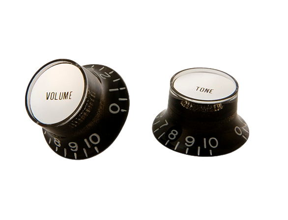 PRMK-010 Manopole SG Nere Con Inserti Metallici Argentati Confezione Da 4