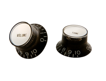 PRMK-010 Manopole SG Nere Con Inserti Metallici Argentati Confezione Da 4