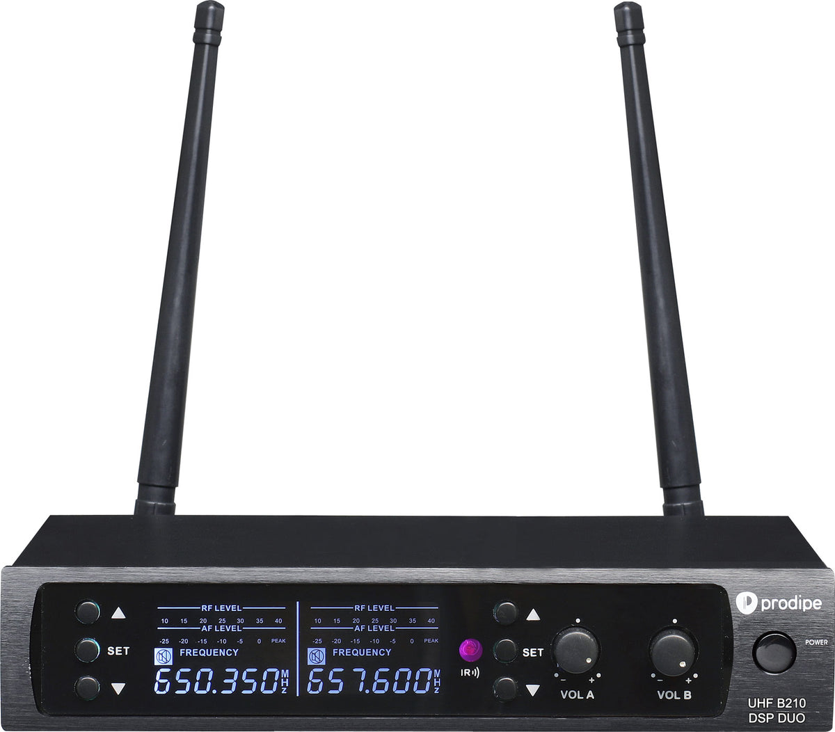 UHF B210 DSP Microfono lavalier Duo