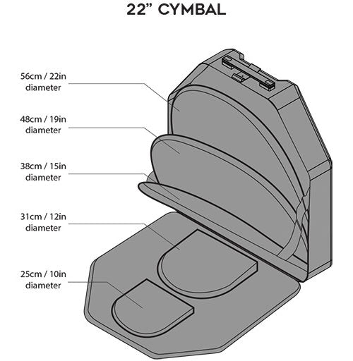 Veloc - 5 Cymbal Bag - 22-19-15-12-10 in
