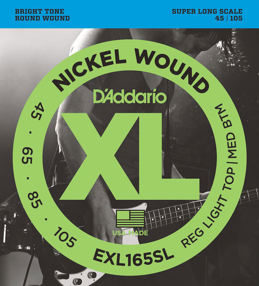 EXL165SL corde avvolte in nickel scala super lunga Regular Light Top 45-105