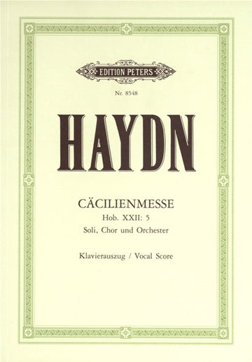 Haydn Joseph - Missa Cellensis/cecilia Mass Hob.xxii/5 - Mixed Choir (par 10 Minimum)