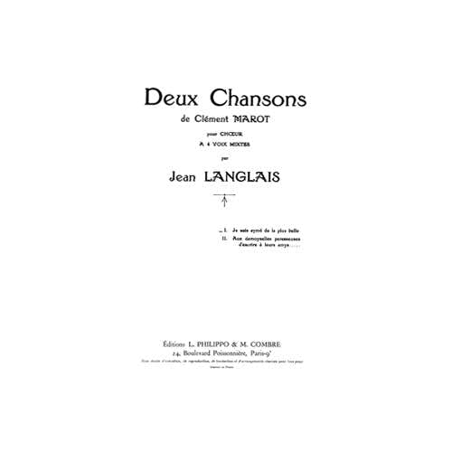 Langlais Jean - Chansons (2) Je Suis Ayme De La Plus Belle - 4 Voix Mixtes