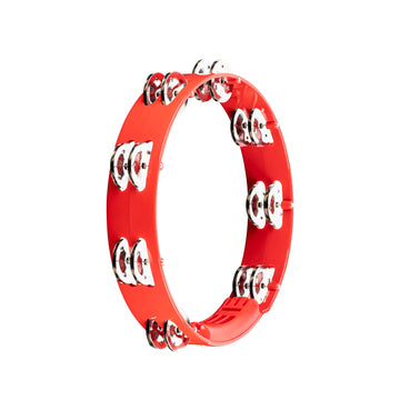 HTT10R - Tamburello ABS Rosso 25CM 1 Fila di Piattini