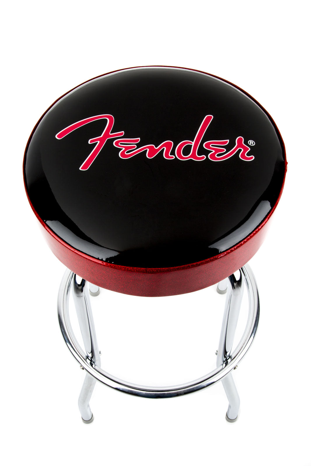 Sgabello da bar con logo Red Sparkle nero Red SPARKLE-cromo 30"