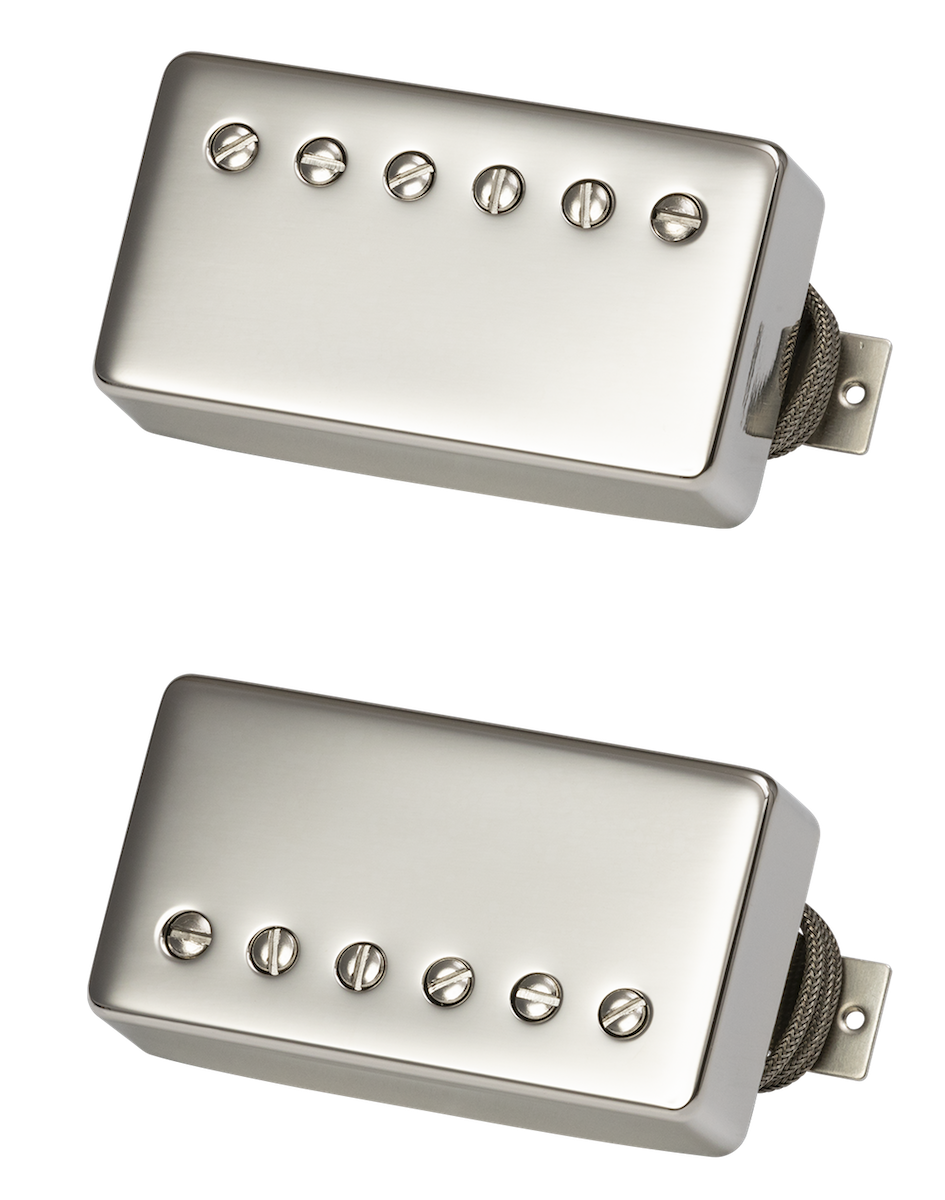 Gibson Accessories Custombucker Set Abbinato Double Black True Historic Coperture in Nichel