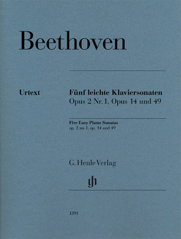 Beethoven L.V. - Cinque facili sonate per pianoforte Op.2/1 Op.14 & 49