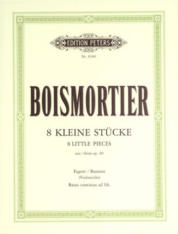 Boismortier Joseph Bodin De - 8 piccoli pezzi da Op.40 - Fagotto e pianoforte
