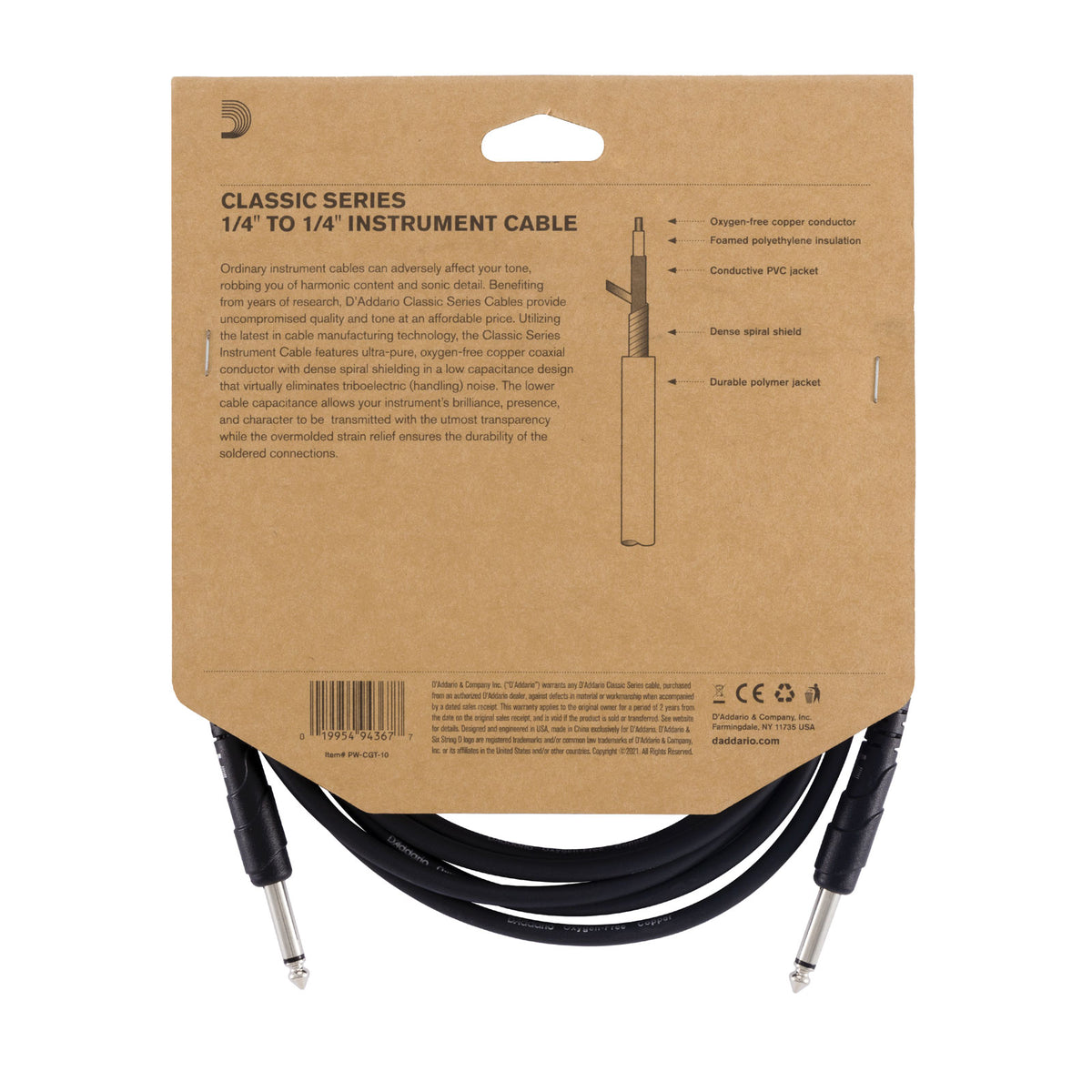 Classic Series Cavo per strumento 10 Feet