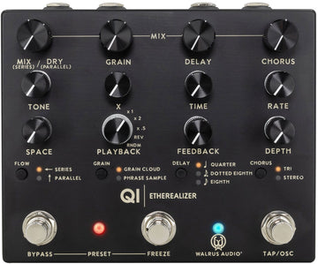 Qi Etherealizer Nero - Effetto granulare di riverbero, delay e chorus