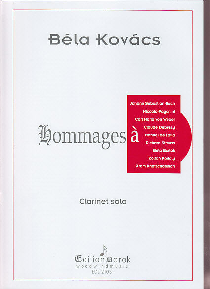 Darok Edition Hommages Clarinette - Kovacs