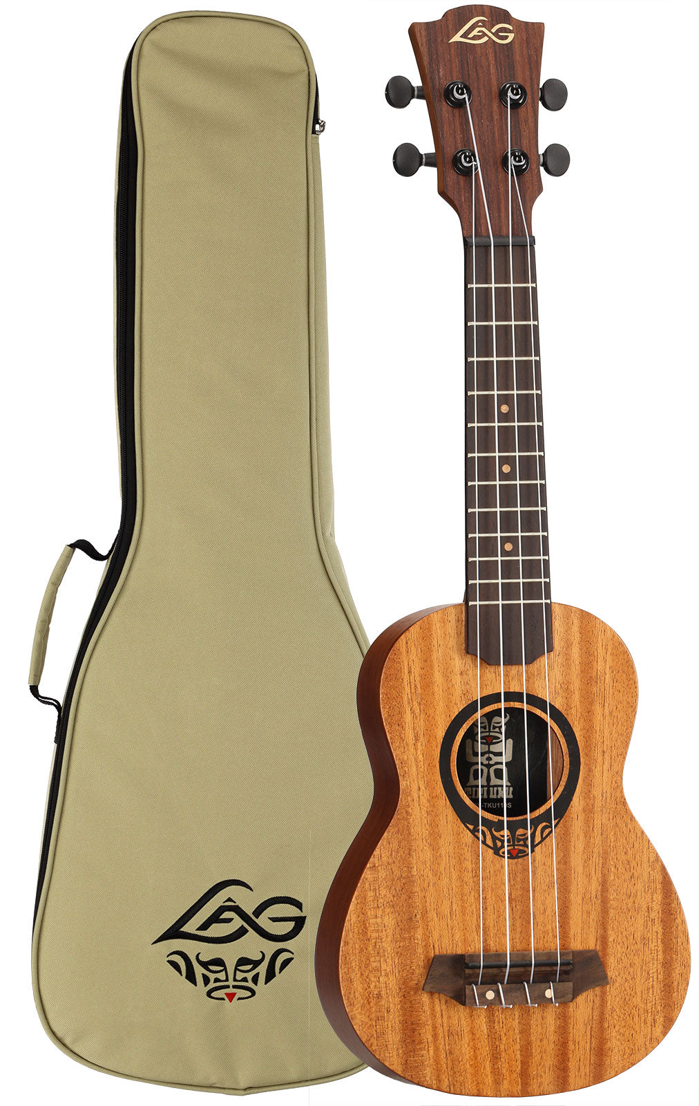 Tiki Tku110S Ukulele Soprano Arched Back with gigbag