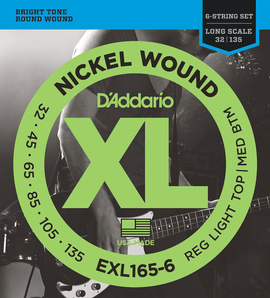 EXL165 corde avvolte in nickel scala lunga Regular Light Top 45-105