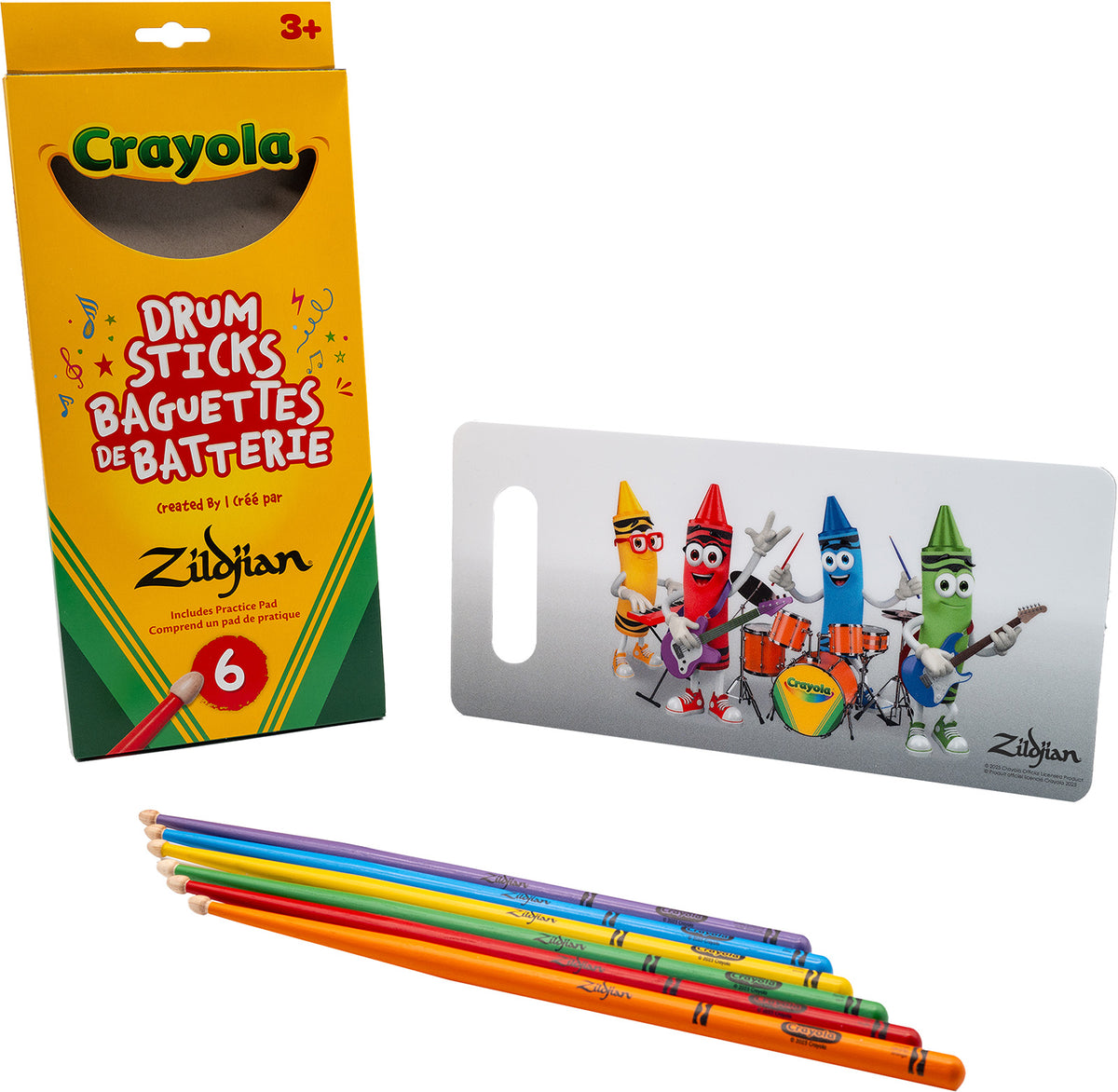 ZKIDS Pack Crayola 6 Bacchette + pad