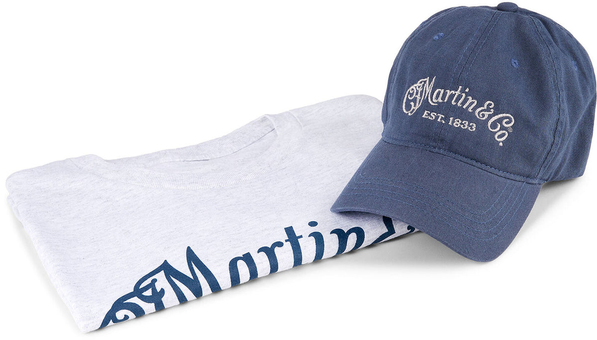 Pack T-shirt + Cappellino, grigio e blu M