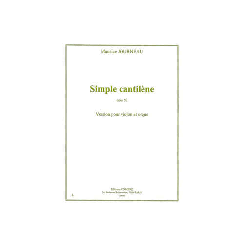 Journeau - Simple Cantilène Op. 50 - Violino e Organo