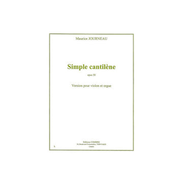 Journeau - Simple Cantilène Op. 50 - Violino e Organo