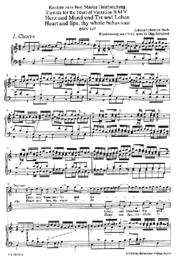 J.S. - Herz Und Mund Und Tat Und Leben Kate Bwv 147 - Ch Piano