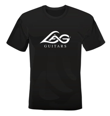 T-Shirt LÂG Nero Logo Bianco L