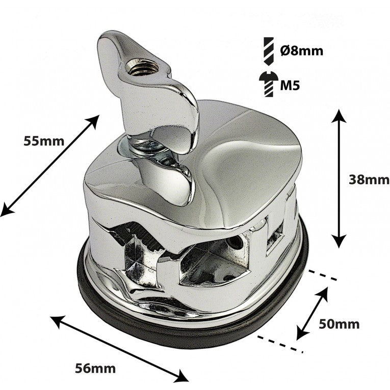 TB4 - Supporto Deluxe quadrato per Tom/tom a terra 50mm (X1)