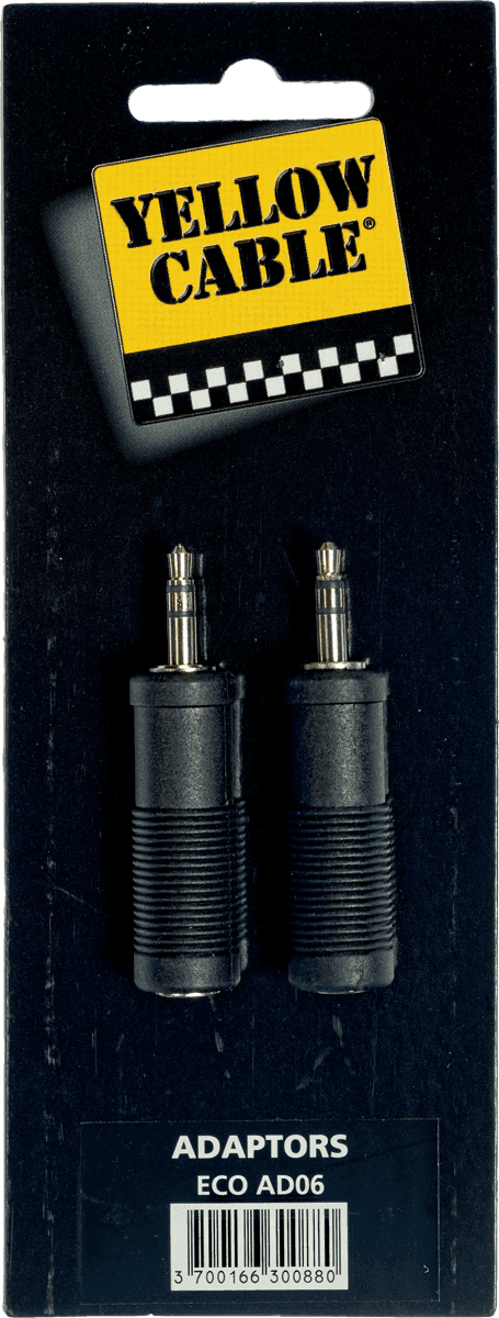 Adattatore Jack Maschio 3.5 MM Stereo Jack Femmina 6.35 MM - Lotto da 2