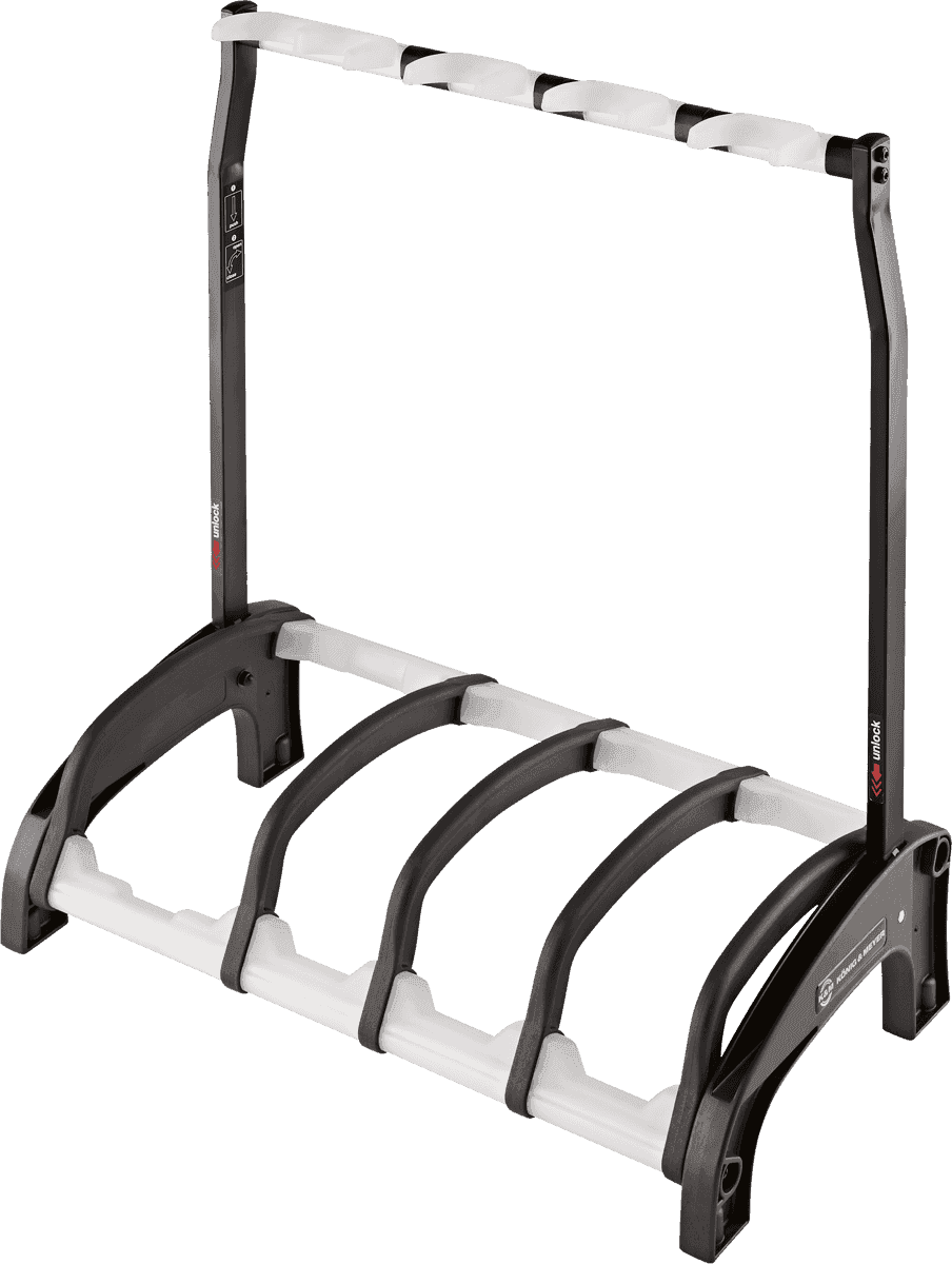 K&M Stands Guitar Multi-Support For 3+1 Guitars. Translucent - 17534