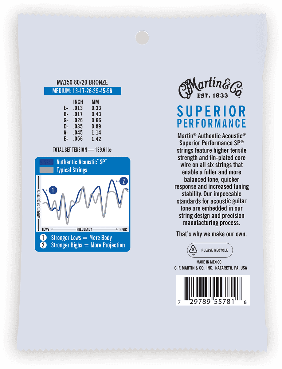 MA150 AUTHENTIC SP MEDIUM 80/20 BRONZE MEDIUM 13-17-26-35-45-56