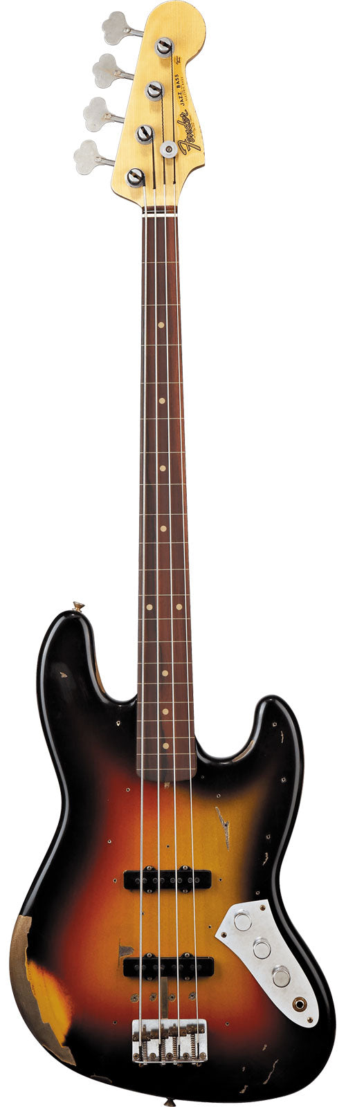 Jazz Bass Jaco Pastorius Senza tasti Relic Sunburst a 3 colori Artist 2025