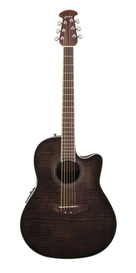 Chitarre Elettroacustiche Celebrity Standard Plus Mid Cutaway Transparent Blackburst Flame