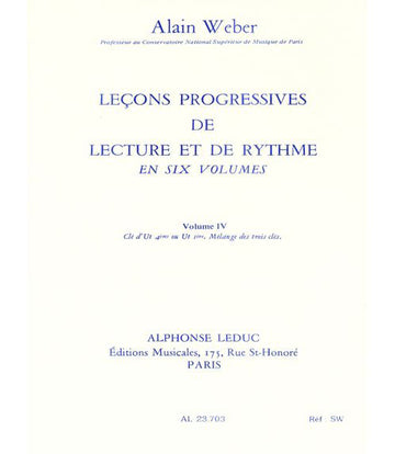 WEBER A. - Lezioni progressive di lettura e ritmo Volume 4