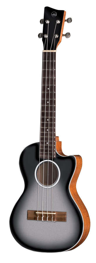 Ukulele Tenore Elettroacustico Manoa Roadie E-A Tenor Silver Shadow