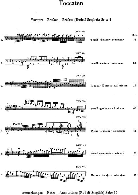 Bach J.S. - Toccatas BWV 910-916