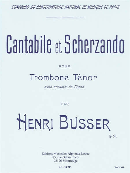 Cantabile and Scherzando for Trombone and Piano