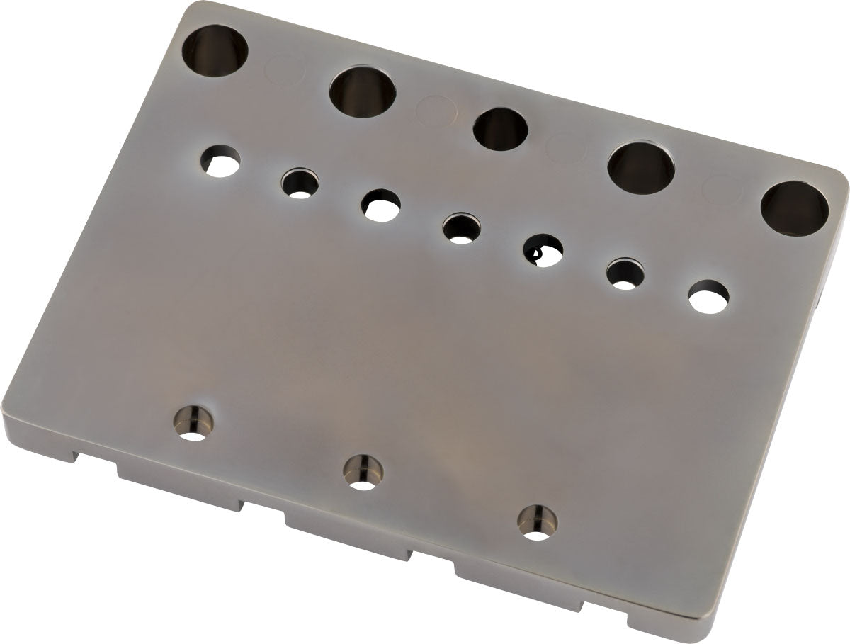 Fender Gruppo ponte per basso a 4 corde HiMass con corde passanti e sellette in ottone Cromato nero