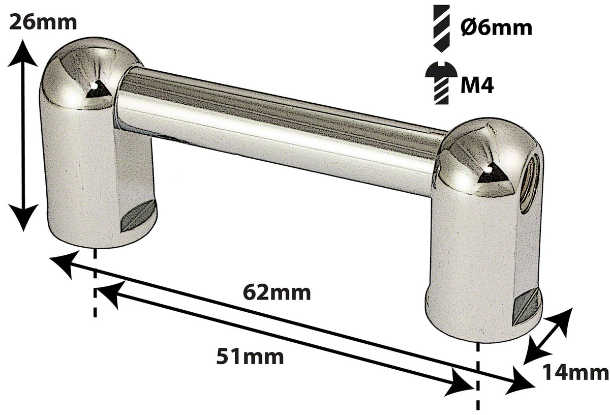 TL2S51B - BLOCCHETTO TUBO GRANCASSA - 51MM - SOLO (X1)