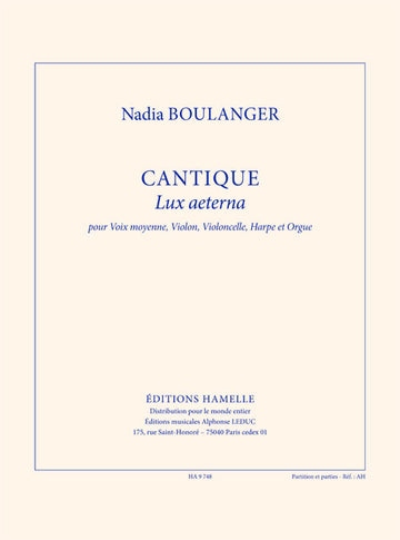 Cantique (Lux Aeterna)