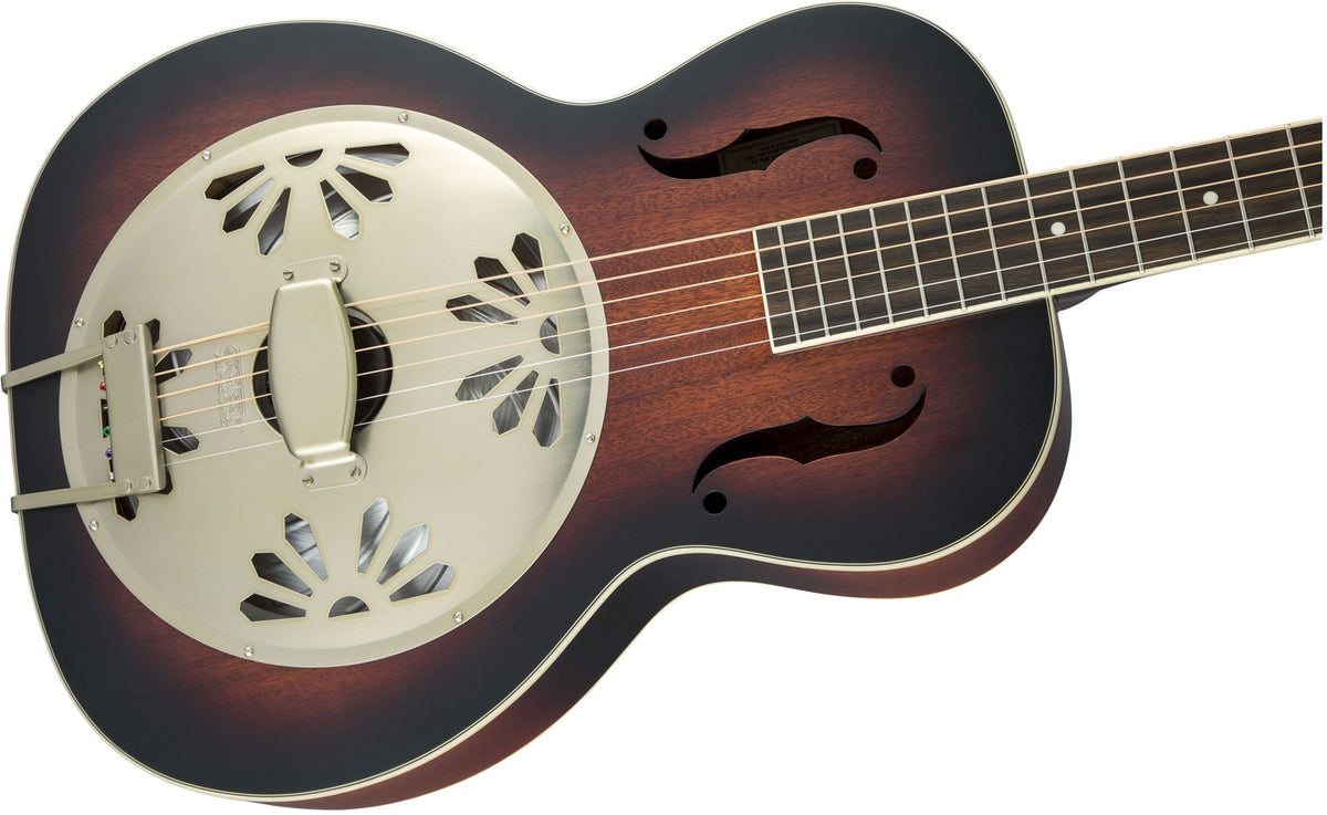 G9240 Alligator Resonator con manico rotondo e cono biscuit, sunburst a 2 colori