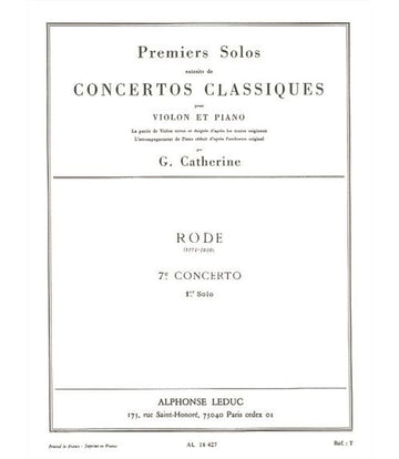 RODE/CATHERINE - PREMIER SOLO DU CONCERTO N° 7 - VIOLINO