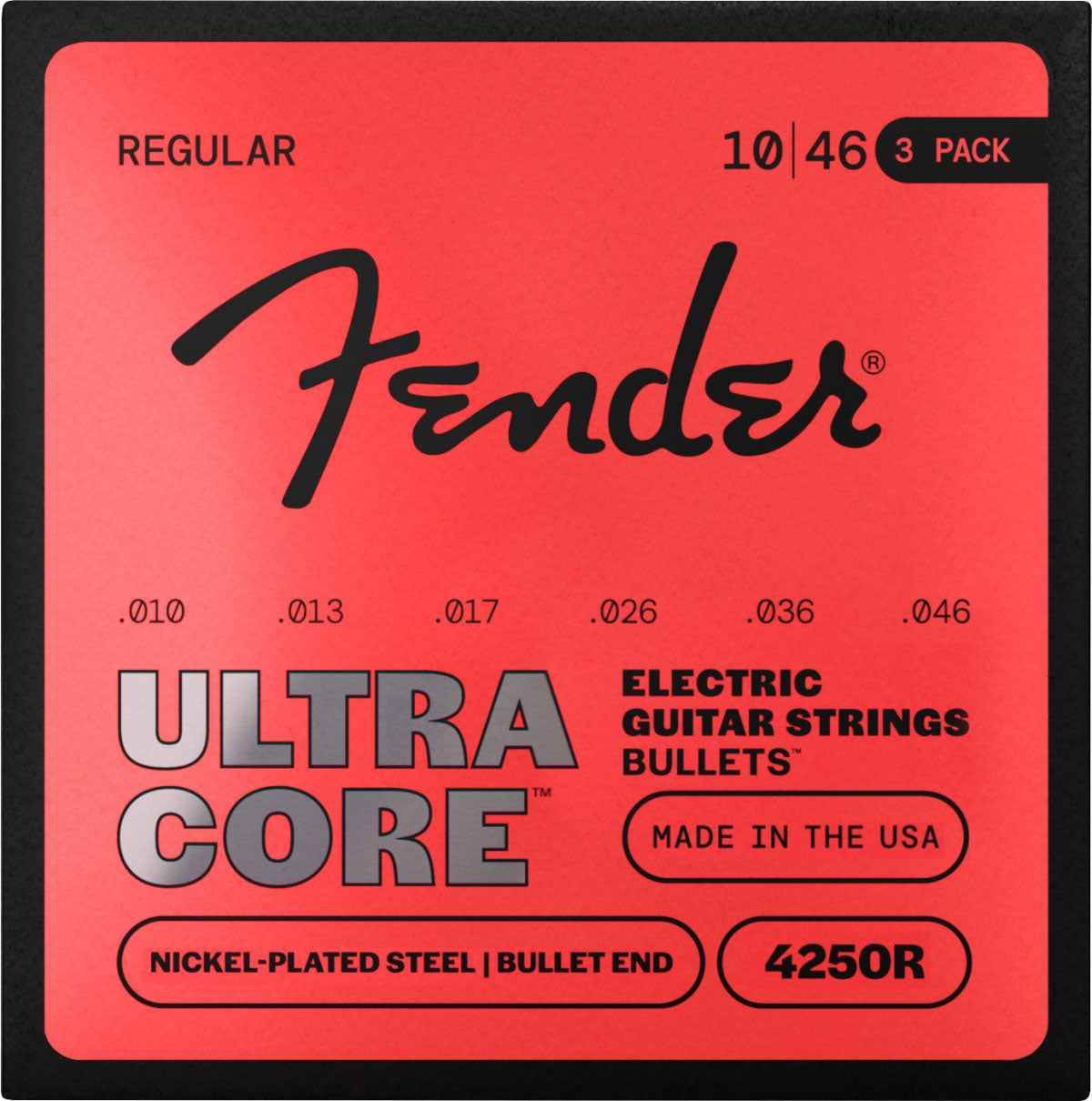 Ultracore acciaio nichelato, estremità a proiettile, 4250R 10-46, (6) confezione da 3