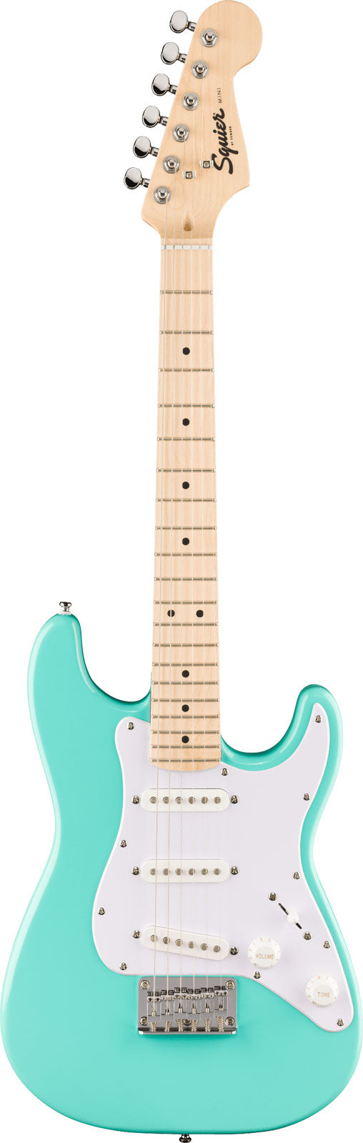 Stratocaster SSS Mini MN Verde schiuma di mare