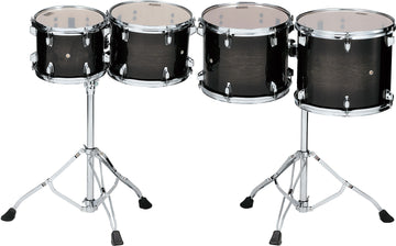 MID-PITCHED 4PC CONCERT TOM SET TRANSPARENT BLACK BURST