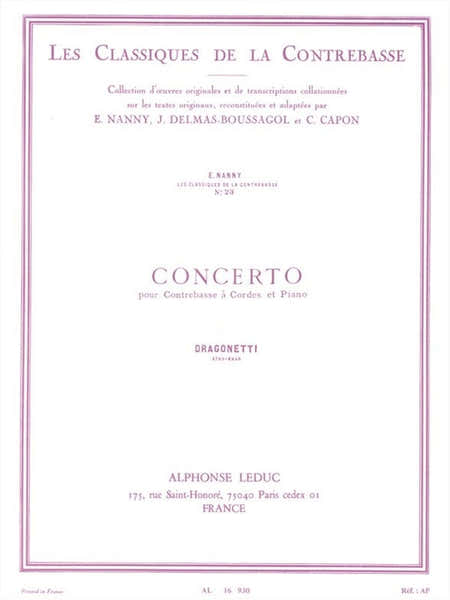 Concerto pour Contrebasse et Piano