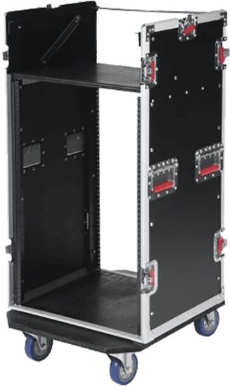 WOOD G-TOWER 10U X 16U WITH CASTERS