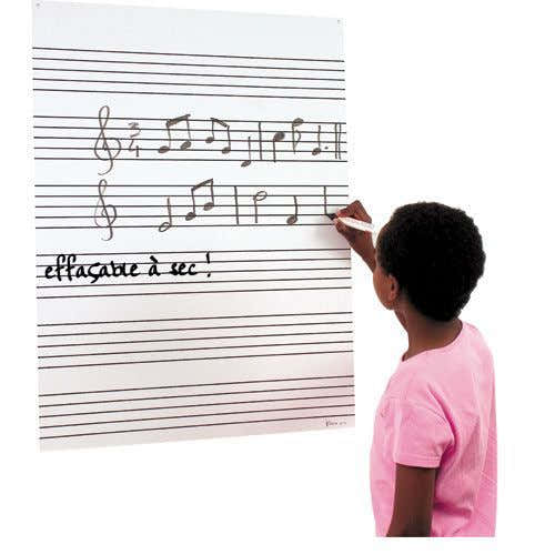 Lavagna per la formazione musicale 64,5 X 86 Cm