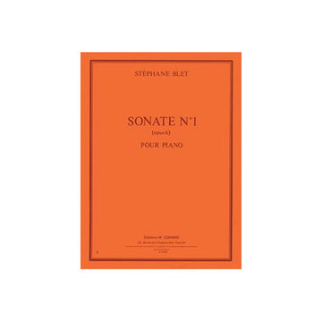 Blet - Sonate No.1 Op.6 - Piano