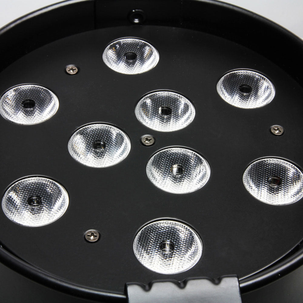 PAR 56 CAN 3W BS - Proiettore PAR a LED Tricolore (RGB) - 9 X 3 W - Struttura Nera
