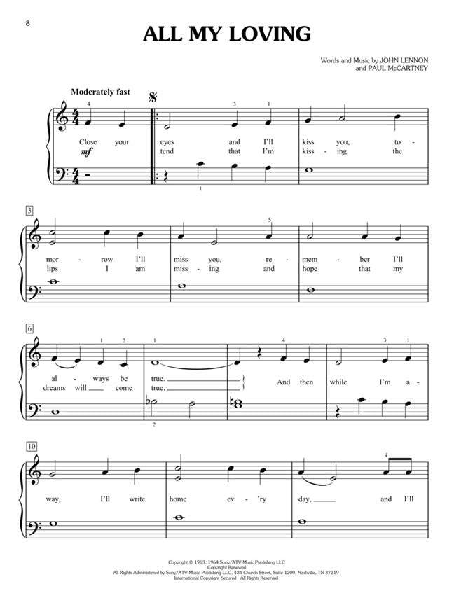 The Beatles per bambini - pianoforte