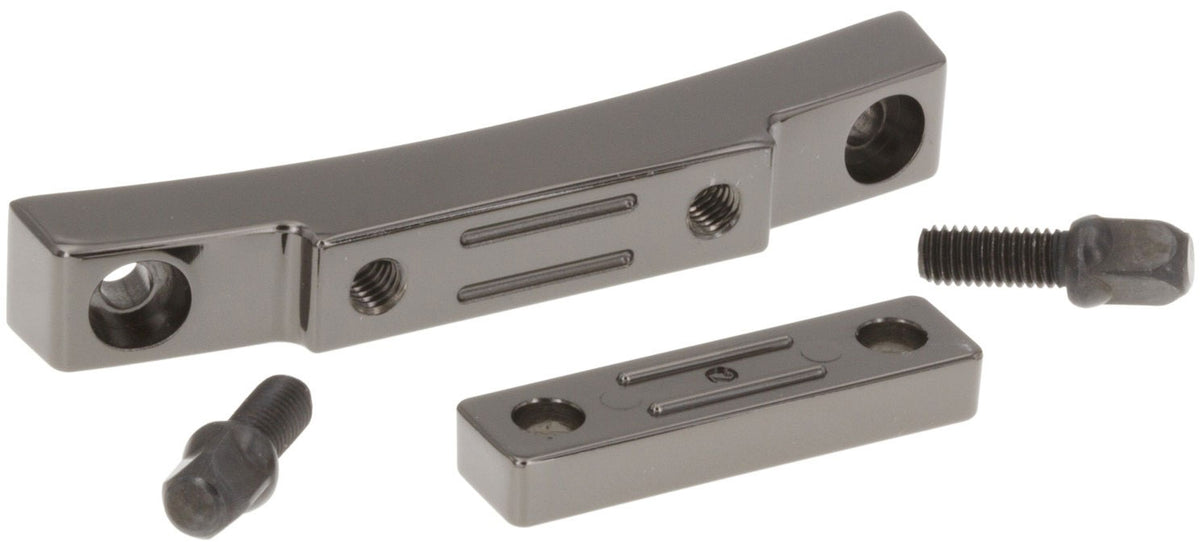 STOB5-BK - Piastra di testa Pressofuso "Deluxe" Tendicordiera Cordiera Nero 62mm